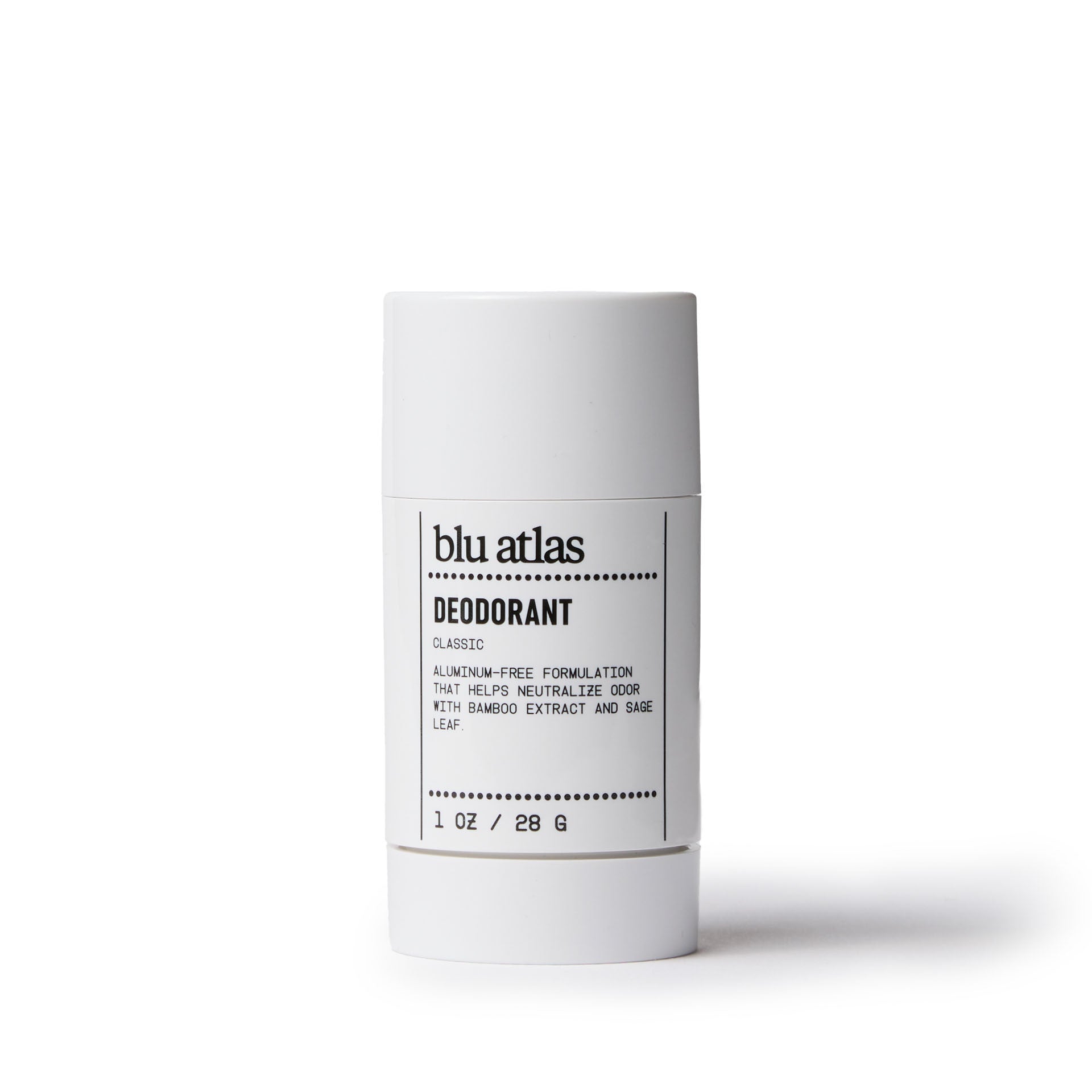 Image of Mini Blu Atlas Deodorant on White Background