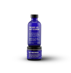 The Blu Atlas Clean and Hydrate Duo features two blue bottles—a Volcanic Ash Face Cleanser and a Face Moisturizer—displayed against a white background to cleanse and hydrate your skin for a balanced, refreshed look.