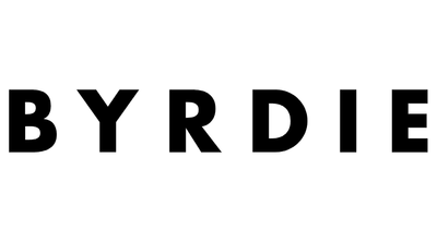 Black 'BYRDIE' logo on a white background